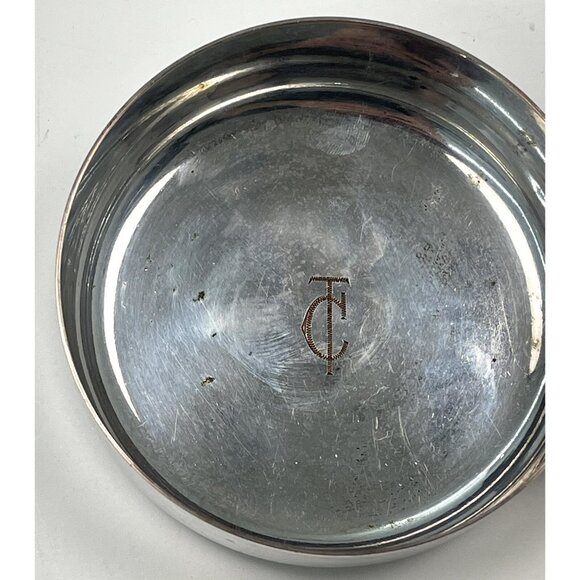 Antique APOLLO Bernard Rice Sons EPC Silverplate 5" PORRINGER BOWL Monogram 8144 - Picture 3 of 5